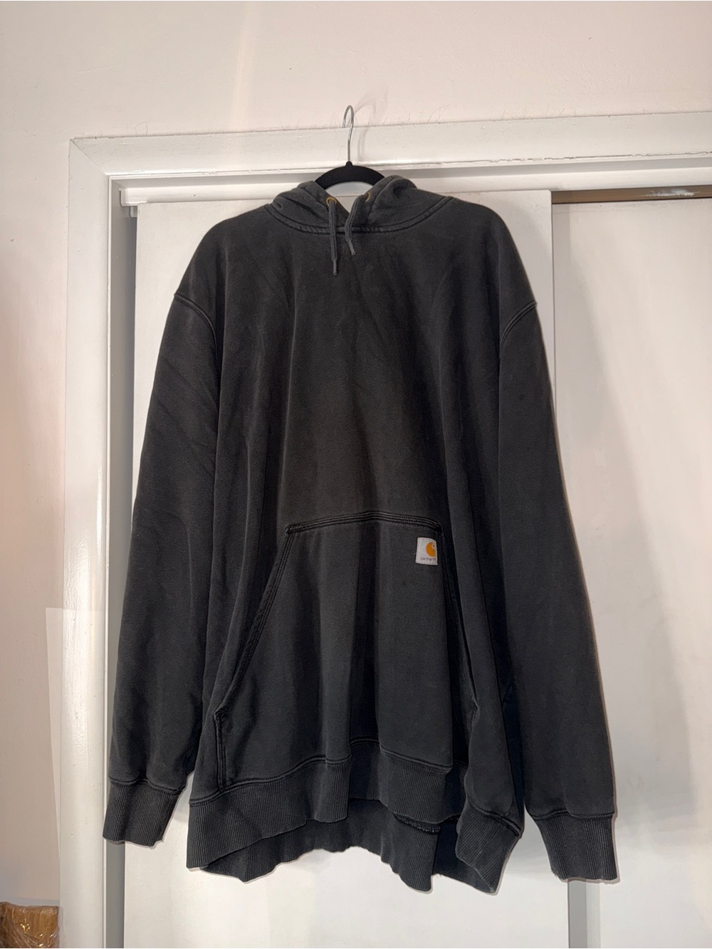 Carhartt Black Pullover Hoodie with Front Pocket